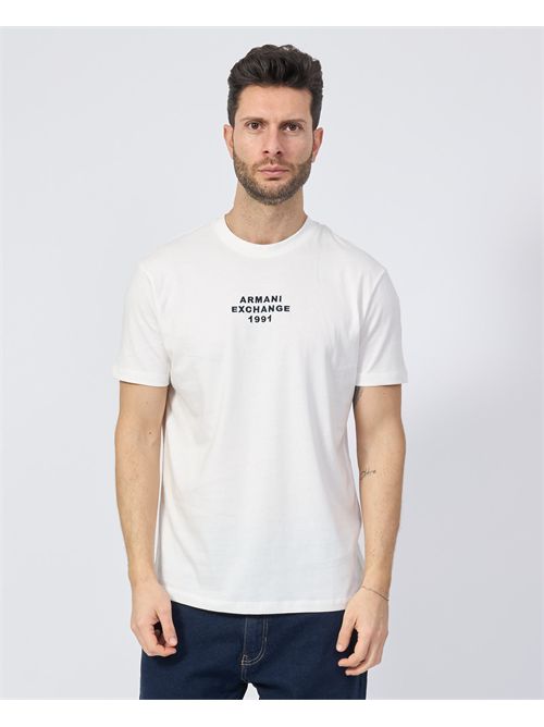 T-shirt AX pour homme avec logo sur le devant ARMANI EXCHANGE | XM000540-AF10362U0009